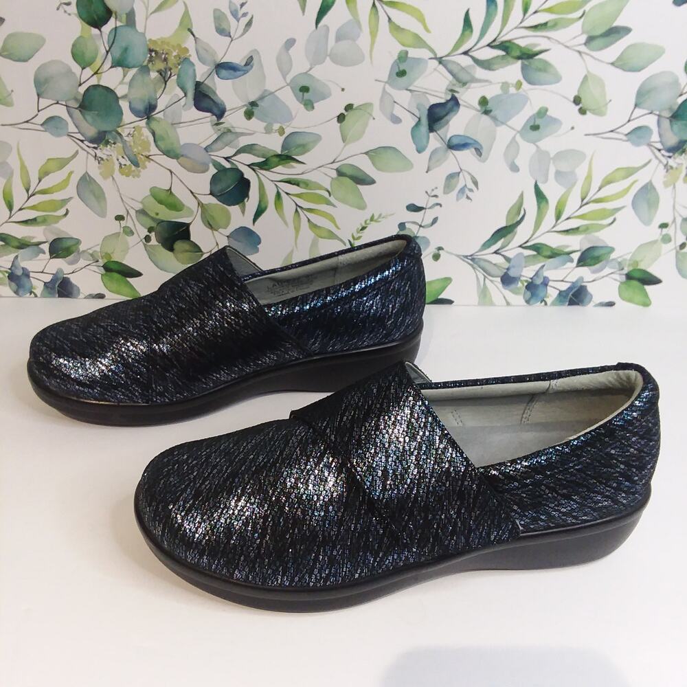 Alegria Lauren Lau Iridescent Sparkle Clogs Sz‎ 6 Nursing Pharm Healthcare